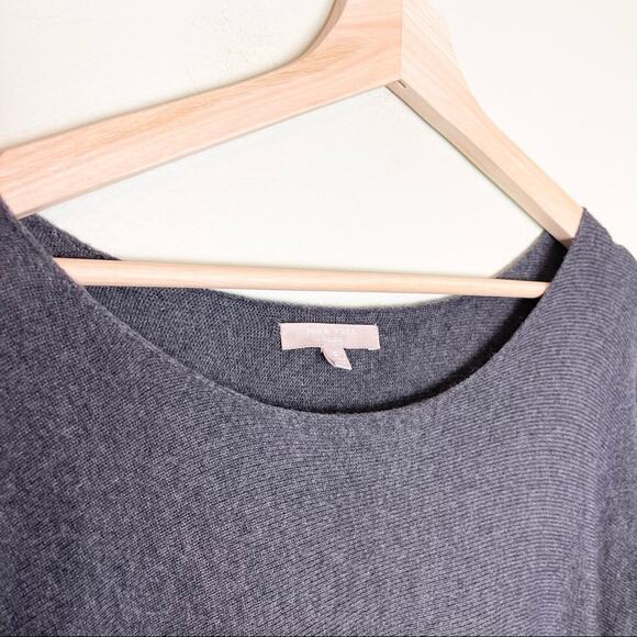 Joan Vass Studio Cashmere Blend Sweater Long Sleeve Tunic woman's size S Gray - Picture 3 of 6